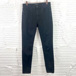 Banana Republic High Rise Skinny Jean Black Wash Size 6